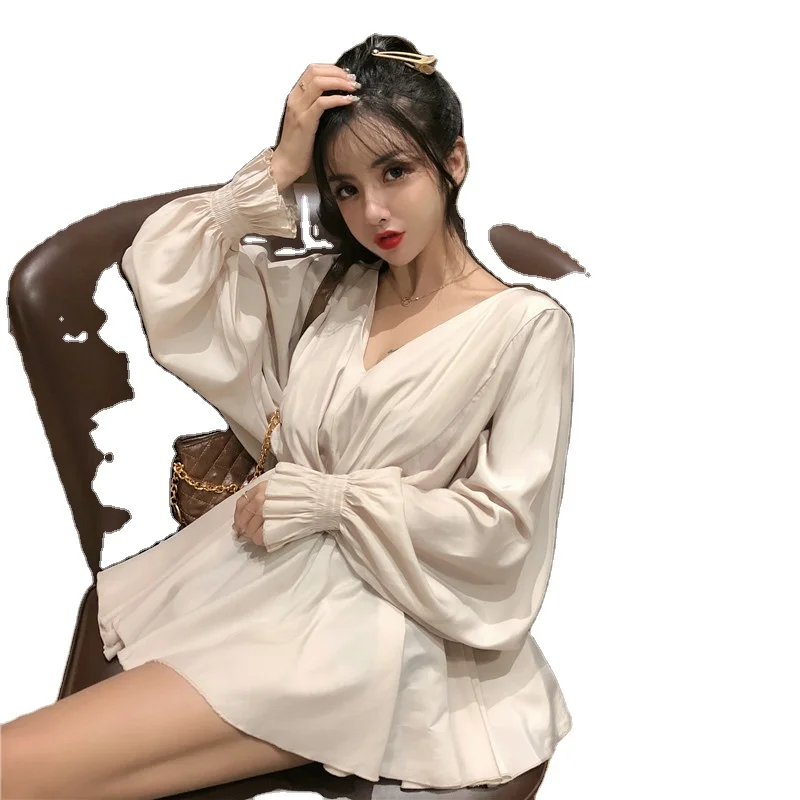 womens tops and blouses sweet style spring autumn Women's Clothing patchwork Waist v-neck lantern sleeve blusas mujer de moda
womens tops and blouses sweet style spring autumn Women's Clothing patchwork Waist v-neck lantern sleeve blusas mujer de moda