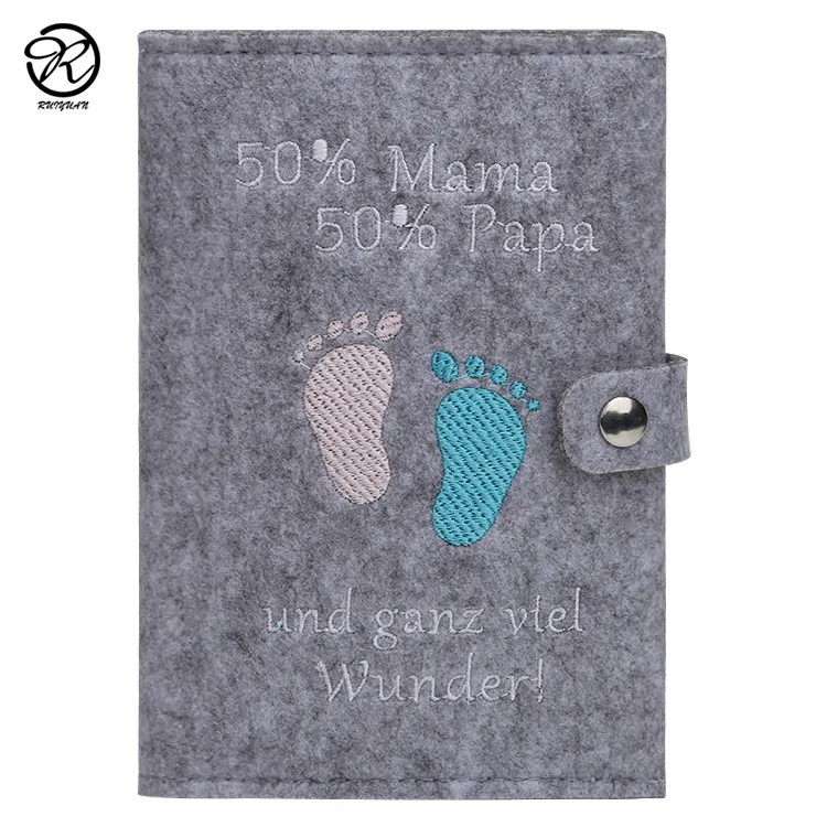 Embroidered customization mutterpass felt mother Passport Sleeve New Upgraded Felt Maternity Passport Cover
Embroidered customization mutterpass felt mother Passport Sleeve New Upgraded Felt Maternity Passport Cover