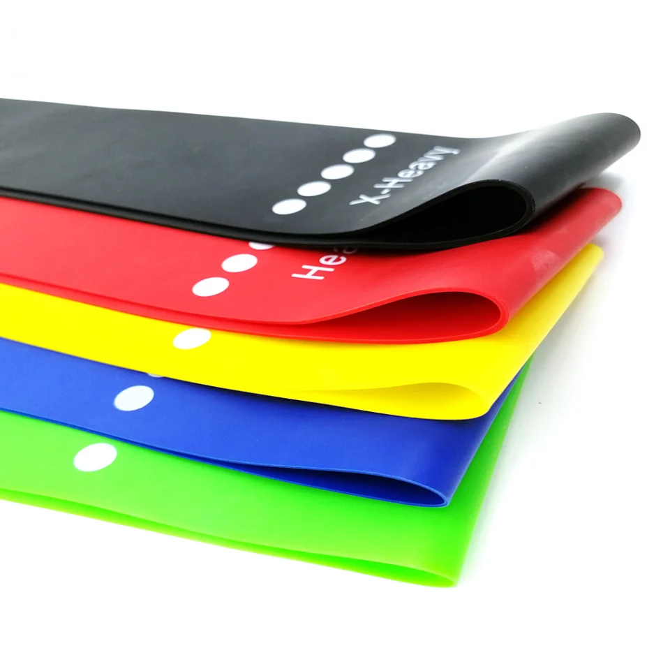 Fitnessband Non-slip durable silicone soft stretch band training fitness elastic bands exercise long resistance band, Green, blue, yellow, red, black
Fitnessband Non-slip durable silicone soft stretch band training fitness elastic bands exercise long resistance band, Green, blue, yellow, red, black
