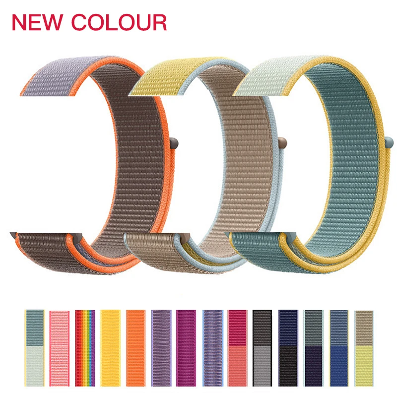 New 2019 Nylon Sport Loop strap for Apple watch 1 2 3 4 series Nylon Bands watch bands 38mm 40mm 42mm 44mm
New 2019 Nylon Sport Loop strap for Apple watch 1 2 3 4 series Nylon Bands watch bands 38mm 40mm 42mm 44mm