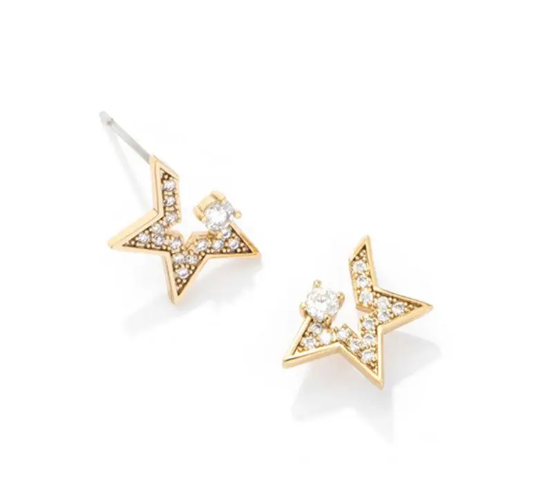 925 Silver Moissanite Chandelier Safety Pin Earring Gold Filled Minimalist Thick Hoop Earrings, As photo 
925 Silver Moissanite Chandelier Safety Pin Earring Gold Filled Minimalist Thick Hoop Earrings, As photo