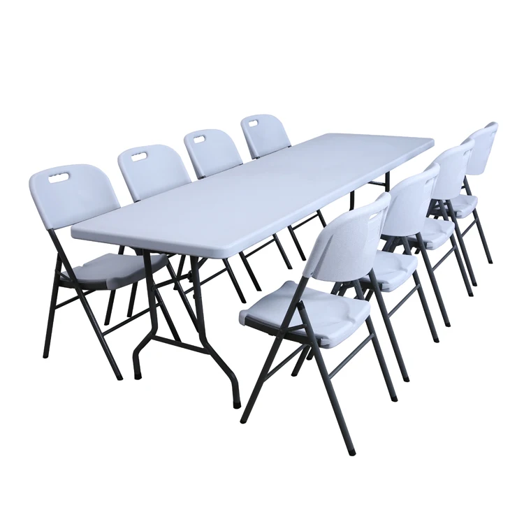 8ft Yes Folded and plastic Material Folding table and chairs