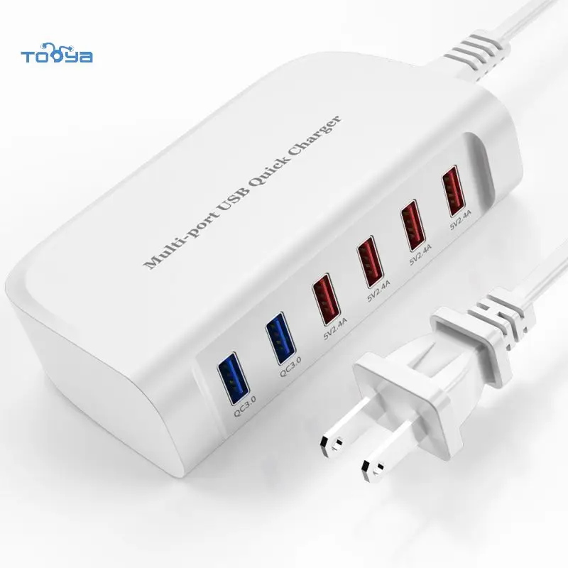 Tooya gniazdo QC 3.0 Quick Charge Station 6 Port Fast USB Charger forjbl charge 3 Portable Multi-port USB Quick charge
Tooya gniazdo QC 3.0 Quick Charge Station 6 Port Fast USB Charger forjbl charge 3 Portable Multi-port USB Quick charge