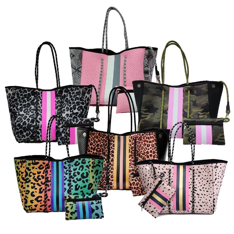 Stock Printing Large Women Gym Travel Work Gym Neoprene Beach Bags Waterproof Shoulder Neoprene Tote Bag, Many colors
Stock Printing Large Women Gym Travel Work Gym Neoprene Beach Bags Waterproof Shoulder Neoprene Tote Bag, Many colors