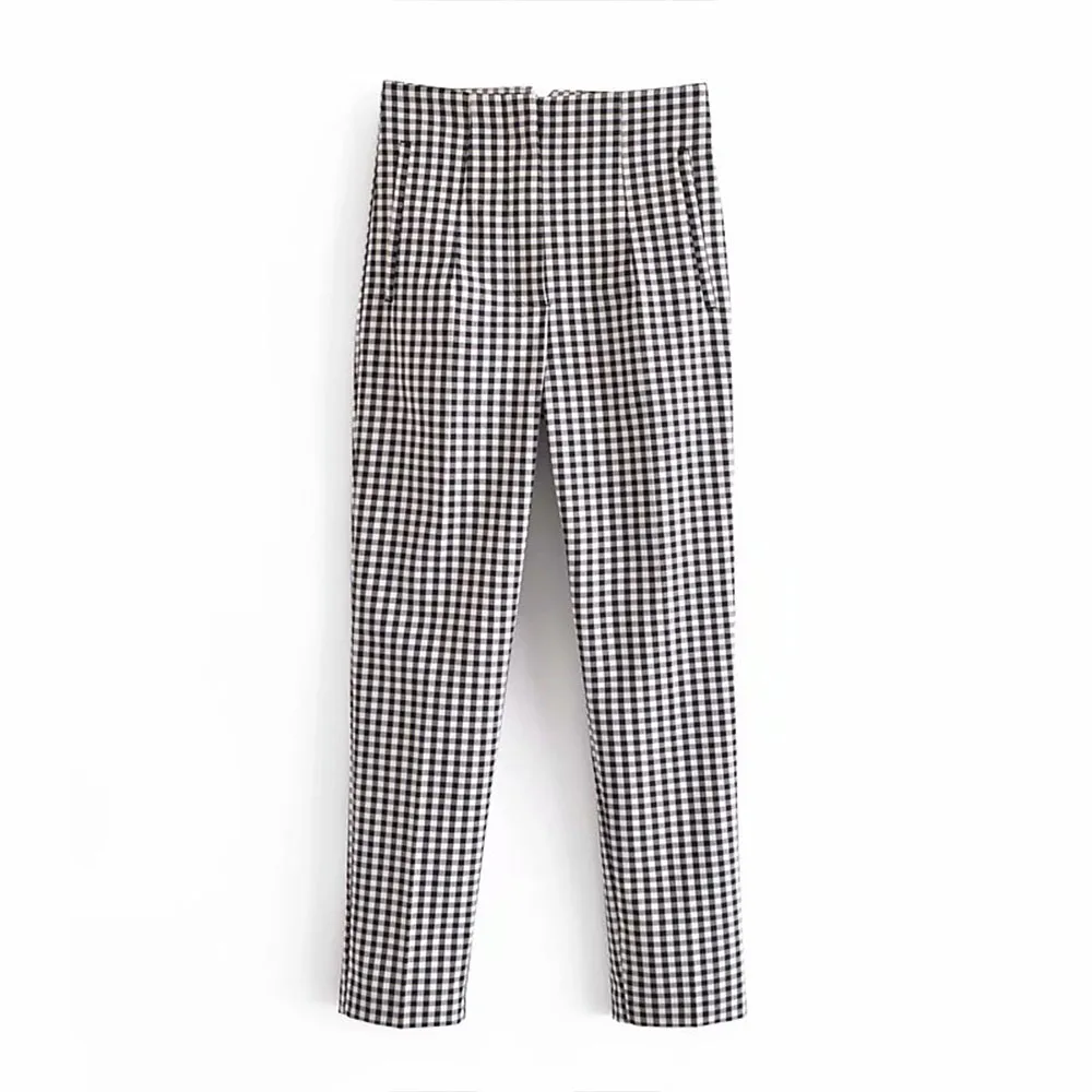 BMURHM ZA2021 summer autumn new casual fashion versatile black and white plaid women's trousers ZA
BMURHM ZA2021 summer autumn new casual fashion versatile black and white plaid women's trousers ZA
