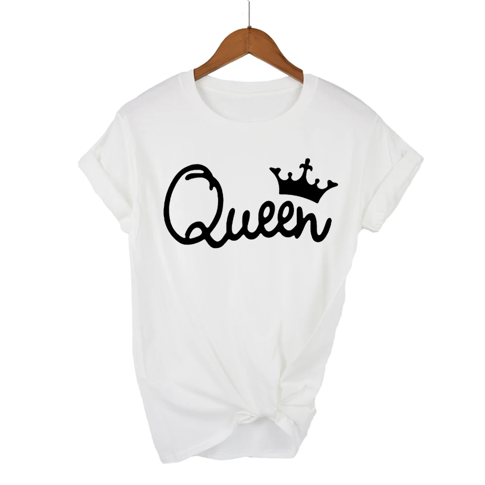 Queen Letter Printed T-shirt Female Short-sleeved Round Neck Loose T-shirt Summer Female T-shirt Top
Queen Letter Printed T-shirt Female Short-sleeved Round Neck Loose T-shirt Summer Female T-shirt Top