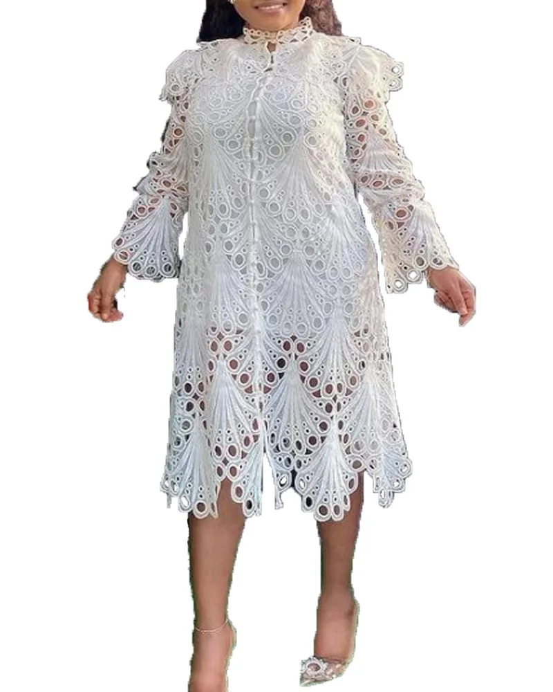 Hot Sale Women Ruffle Sleeve Wholesale White Plus Size Lace Casual Dresses Mini Dress, As showed
Hot Sale Women Ruffle Sleeve Wholesale White Plus Size Lace Casual Dresses Mini Dress, As showed