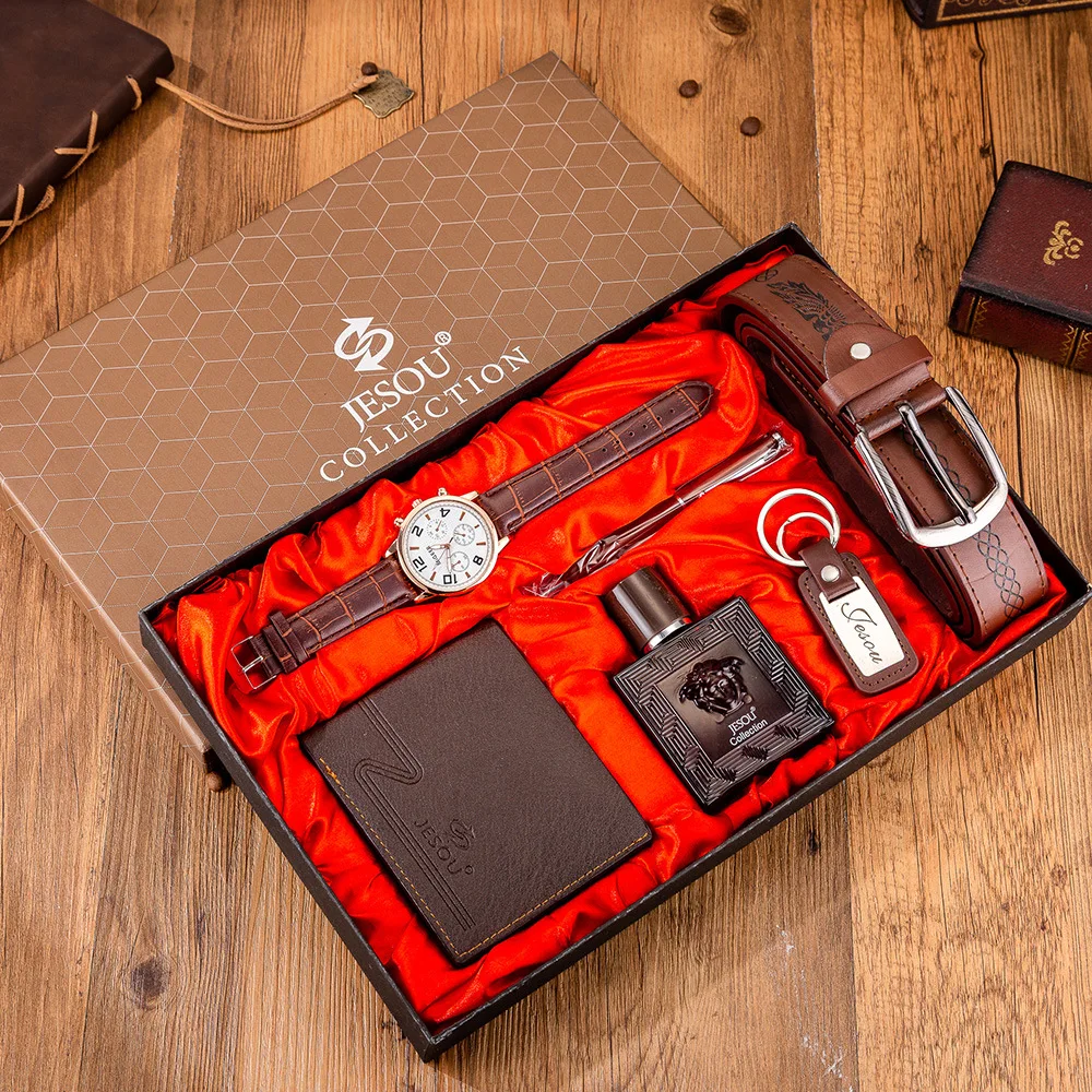 wholesale men leather birthday exquisite packaging wallet watch set watch and sunglasses belt card holder and metal pen gift set
wholesale men leather birthday exquisite packaging wallet watch set watch and sunglasses belt card holder and metal pen gift set