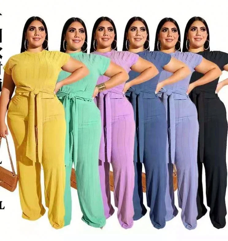 Newest Design Solid Color Casual Summer 2 Piece Women Workout Set 5xl Plus Size Women Clothing Two Piece Set
Newest Design Solid Color Casual Summer 2 Piece Women Workout Set 5xl Plus Size Women Clothing Two Piece Set