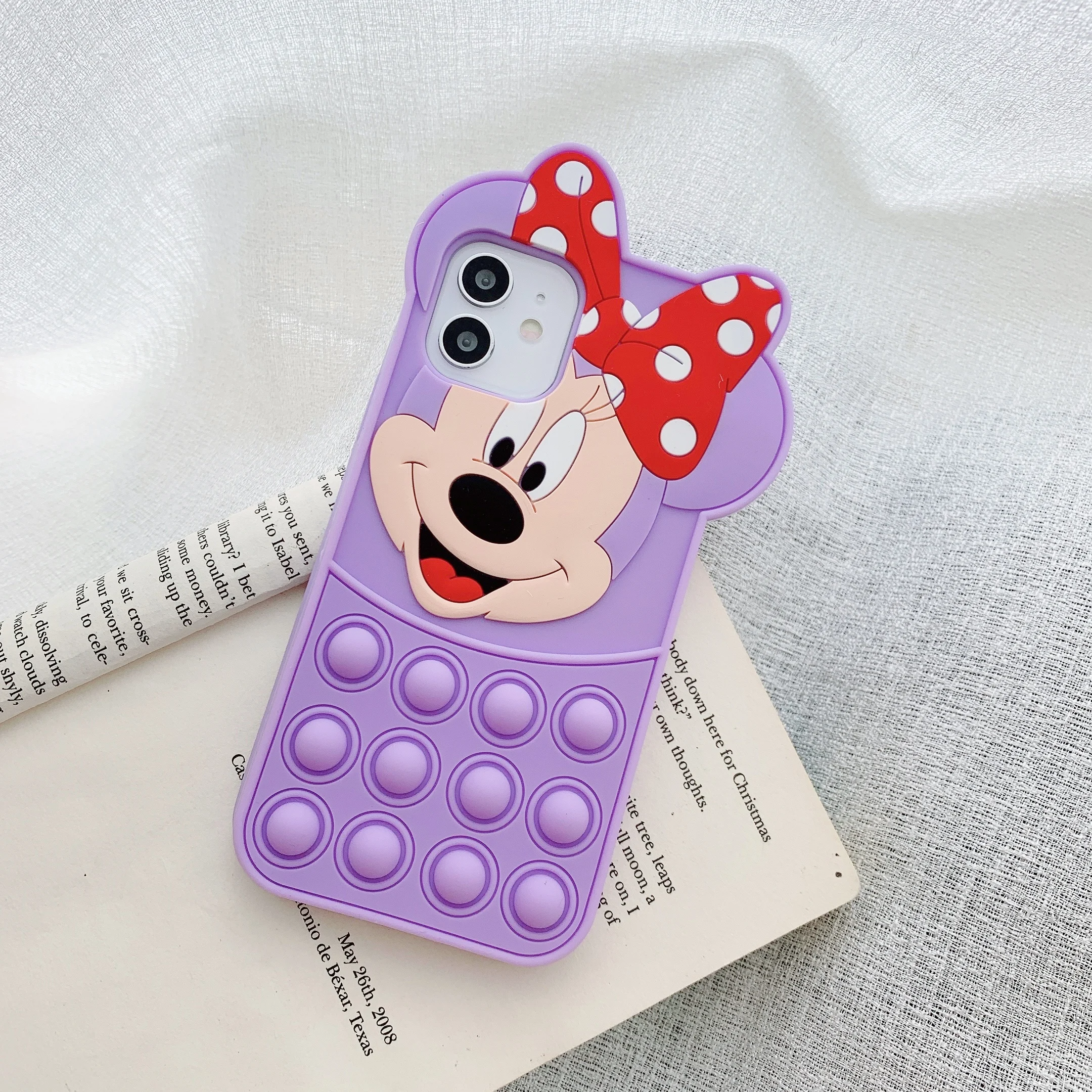 Bubble Fidget Reliver Stress Toys Bubble Case for iPhone Soft Silicone Antistress Phone Cover for Girls Children Purple, More colors 
Bubble Fidget Reliver Stress Toys Bubble Case for iPhone Soft Silicone Antistress Phone Cover for Girls Children Purple, More colors