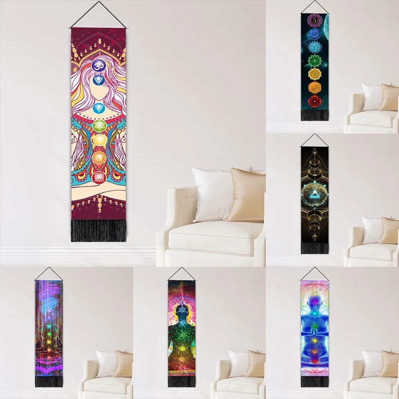 Hanging Paintings Seven Chakras Series Decorative Background Tapestry Bohemian Tassels Hanging Paintings
Hanging Paintings Seven Chakras Series Decorative Background Tapestry Bohemian Tassels Hanging Paintings