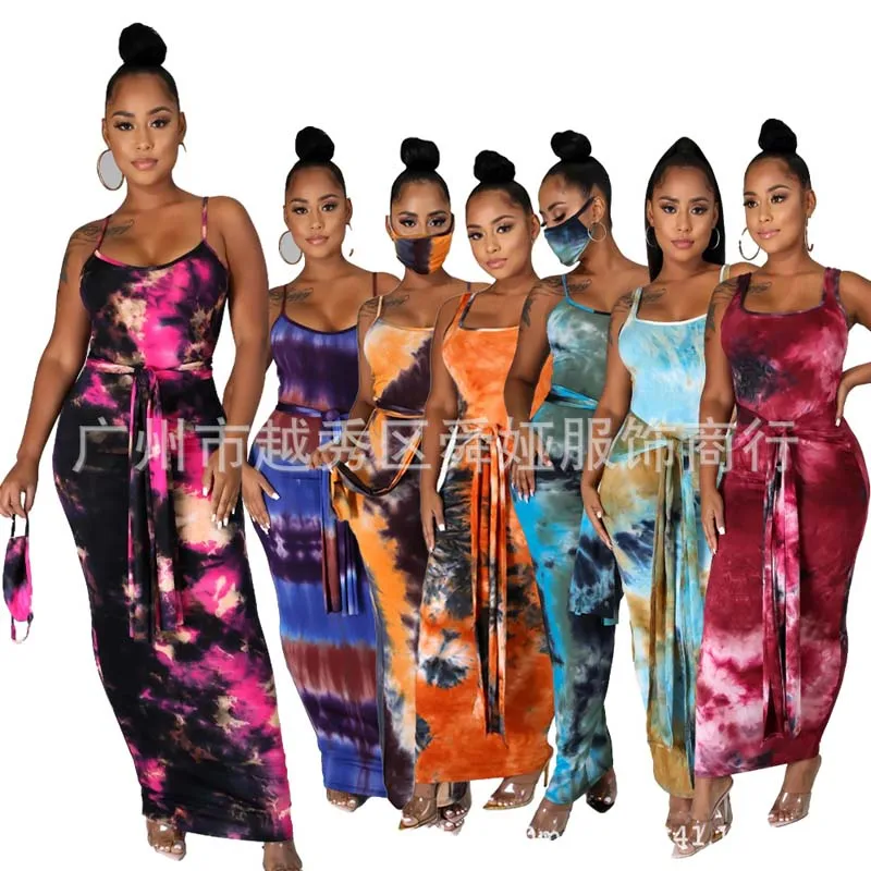 2021 Summer New Arrival Long Floor Length Dresses Tie Dyed Print Sleeveless Slim Fit Dresses Lace Up Dress, Picture shows
2021 Summer New Arrival Long Floor Length Dresses Tie Dyed Print Sleeveless Slim Fit Dresses Lace Up Dress, Picture shows