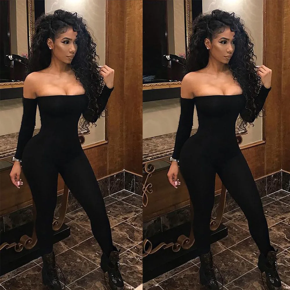 New Fashion Plus Size Fitness Off The Shoulder Sexy Bodysuit Bodycon Rompers Ladys Jumpsuits outfits, Picture shows
New Fashion Plus Size Fitness Off The Shoulder Sexy Bodysuit Bodycon Rompers Ladys Jumpsuits outfits, Picture shows