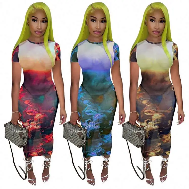 HEBE High Quality Summer Bodycon Dress Women Fashion O Neck Print Casual Office Dress
HEBE High Quality Summer Bodycon Dress Women Fashion O Neck Print Casual Office Dress