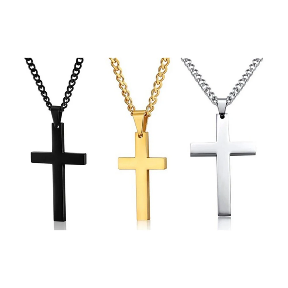 SHARON XL158 Cross Necklace Plated Gold Silver Black Prayer Choker Cross Pendant Necklaces For Men
SHARON XL158 Cross Necklace Plated Gold Silver Black Prayer Choker Cross Pendant Necklaces For Men