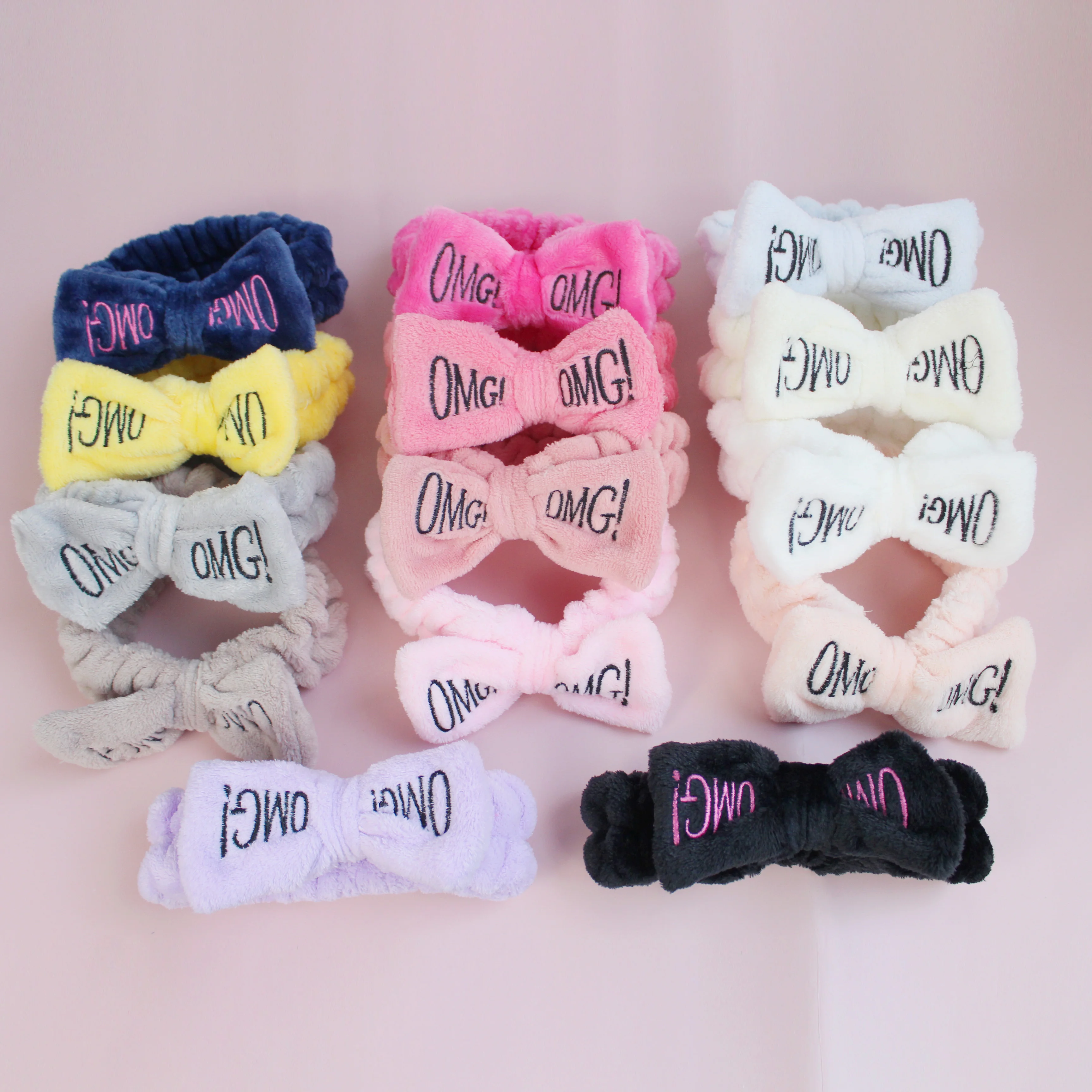 Jachon OMG Letter bow headband girls makeup face wash hairband Coral Fleece Headband PU leather headband for women
Jachon OMG Letter bow headband girls makeup face wash hairband Coral Fleece Headband PU leather headband for women