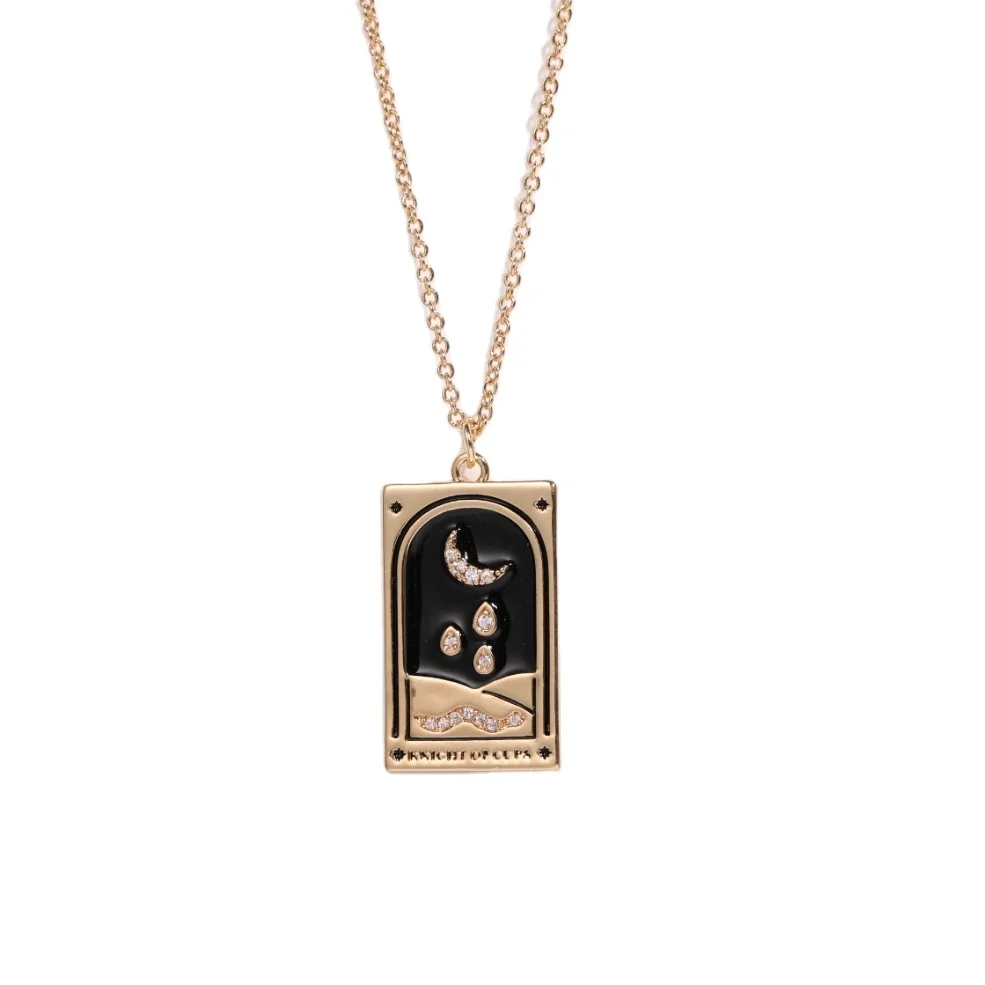 Lucky Tarot cards Jewelry Titanium Steel 18k Gold Plated Square Sun Moon Star Pendant Necklace, Gold color
Lucky Tarot cards Jewelry Titanium Steel 18k Gold Plated Square Sun Moon Star Pendant Necklace, Gold color