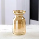 Cheap Nordic Decorative Crystal Bling Colored 6ft Small Glass Flower Gold Vase