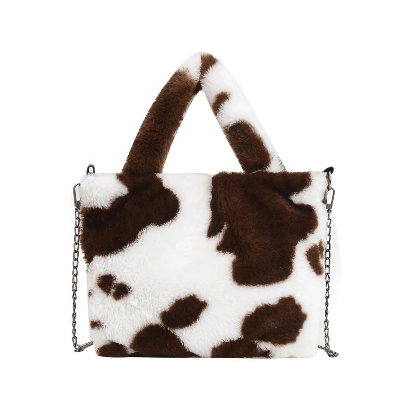 Cow printing small fuzzy tote bags for girls like soft cloud furry purses and handbags with chains fur women hand bags
Cow printing small fuzzy tote bags for girls like soft cloud furry purses and handbags with chains fur women hand bags