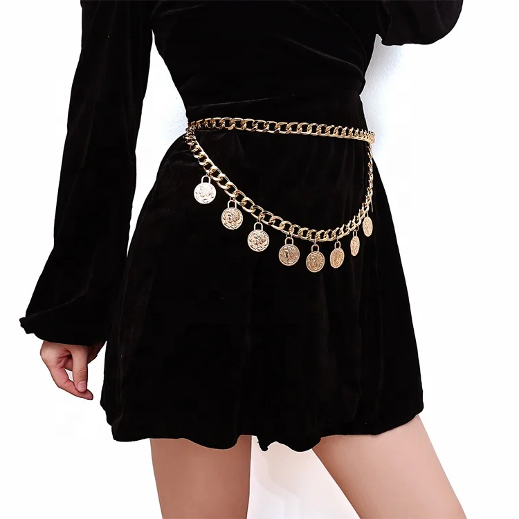 2019 Vintage Metal Dangle Waist Belt Chain Coin Portrait Pendant Tassel Harness Belly Chains Women Body Jewelry, Gold/ silver
2019 Vintage Metal Dangle Waist Belt Chain Coin Portrait Pendant Tassel Harness Belly Chains Women Body Jewelry, Gold/ silver