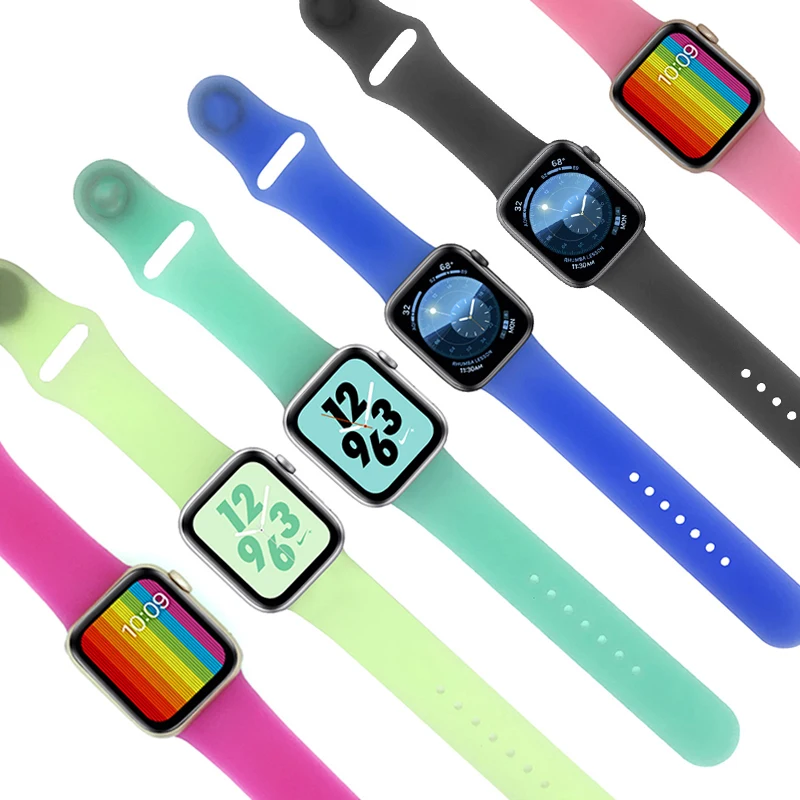 Transparent replacement band strap for apple watch silicone band series 5 6 40 mm and 44 mm, Transparent black/blue/green/mint/orange/red/rose red/ white/ yellow
Transparent replacement band strap for apple watch silicone band series 5 6 40 mm and 44 mm, Transparent black/blue/green/mint/orange/red/rose red/ white/ yellow