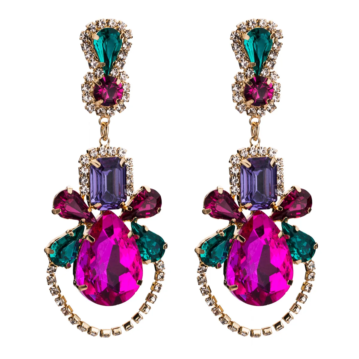 European American Exaggerated Drop Acrylic Women Fashion Retro Rhinestone 2022 Earrings
European American Exaggerated Drop Acrylic Women Fashion Retro Rhinestone 2022 Earrings
