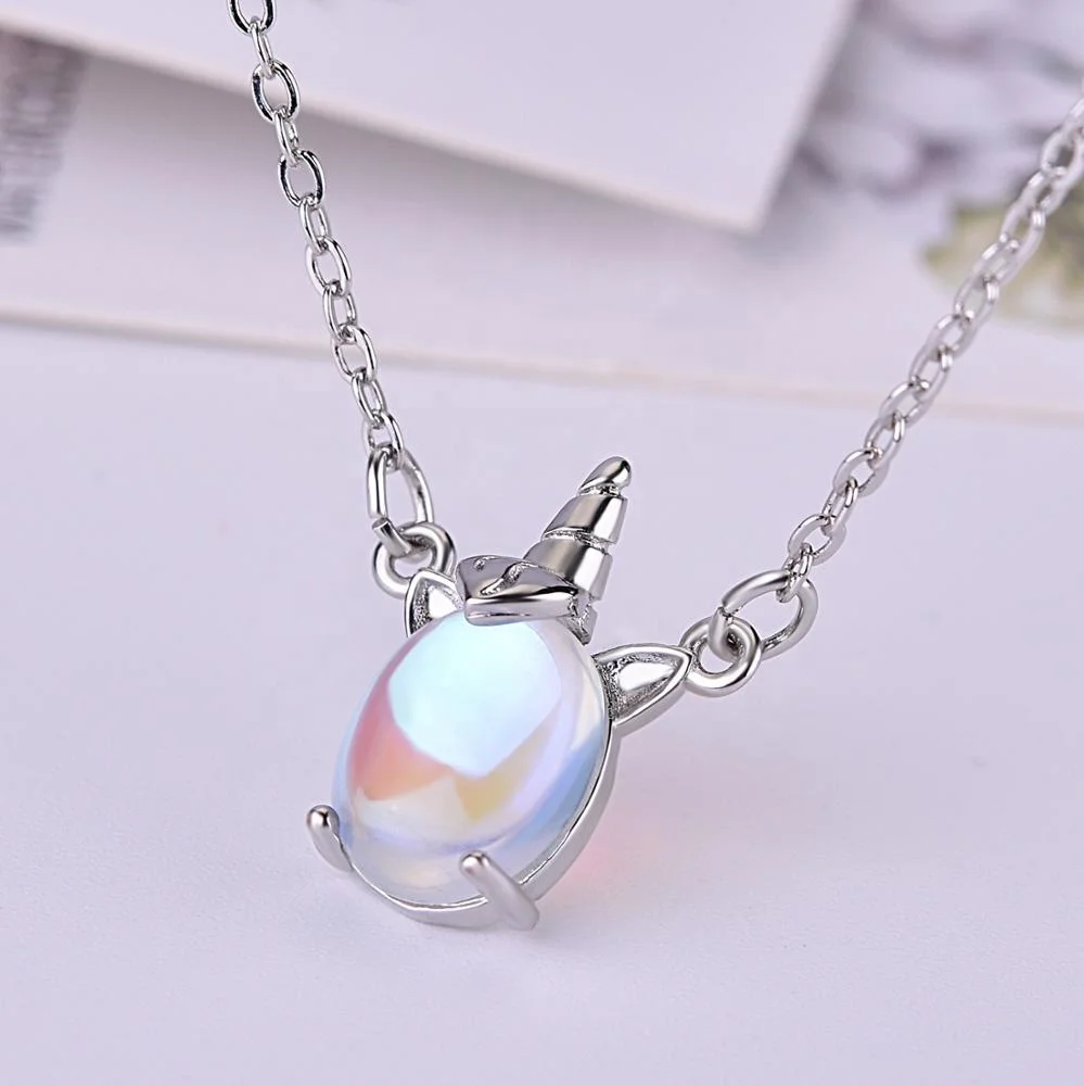 New Unicorn design Necklace nature stone Pendant Jewelry color rainbow Cabochon Fantasy Style Gifts for Girls Clavicular chain
New Unicorn design Necklace nature stone Pendant Jewelry color rainbow Cabochon Fantasy Style Gifts for Girls Clavicular chain