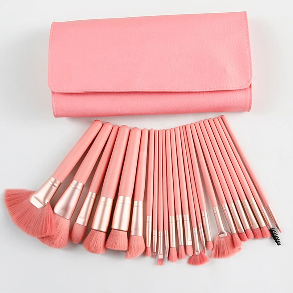 Wood Handle Foundation Brush 24 Pcs Fan Style Best Wholesale Vendors Logo Custom Eye Professional Makeup Brush Set With Bag, Pink makeup brush
Wood Handle Foundation Brush 24 Pcs Fan Style Best Wholesale Vendors Logo Custom Eye Professional Makeup Brush Set With Bag, Pink makeup brush