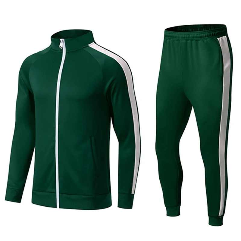 Sports Casual Running Tracksuit Two-piece Football Training Suit Side Stripe Long-sleeved Jacket Custom Logo Sportswear
Sports Casual Running Tracksuit Two-piece Football Training Suit Side Stripe Long-sleeved Jacket Custom Logo Sportswear