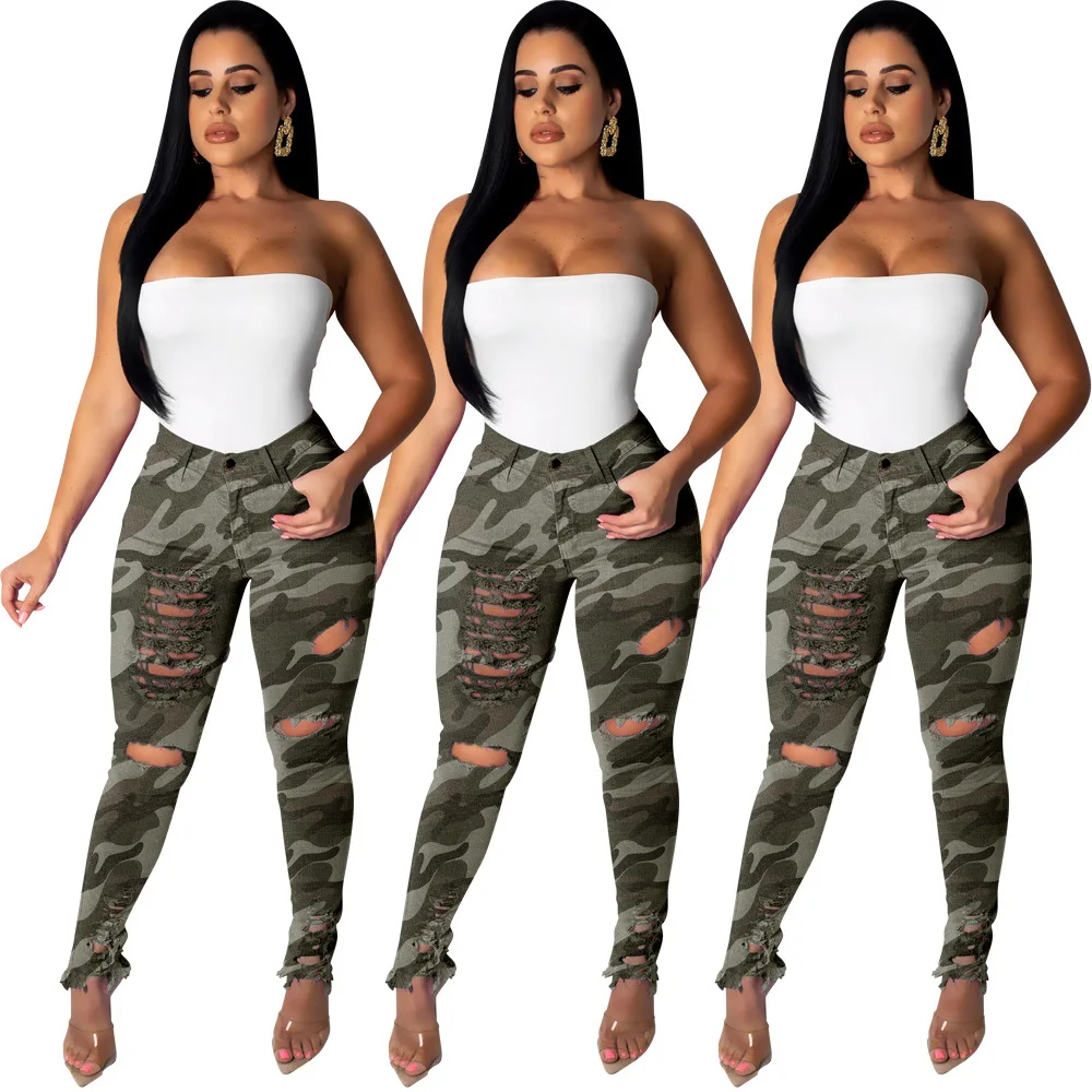 Fashion Camouflage for Women Denim Jeans Ripped Pencil Pants High Waist Ladies Skinny Jeans Women Jeans Denim Pants
Fashion Camouflage for Women Denim Jeans Ripped Pencil Pants High Waist Ladies Skinny Jeans Women Jeans Denim Pants