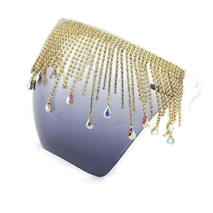 Fashion Diamond Bling Rhinestone Face Shield New Thicken Pc Women Glasses Luxury Catwalk Eyeglasses
Fashion Diamond Bling Rhinestone Face Shield New Thicken Pc Women Glasses Luxury Catwalk Eyeglasses