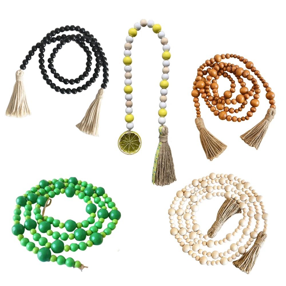 DIY Wooden Home Decoration Handmade Garland With Jute Rustic Tassel Wood Bead Garlands For Rattan Macrame Wall Hanging Boho Gift, Shown
DIY Wooden Home Decoration Handmade Garland With Jute Rustic Tassel Wood Bead Garlands For Rattan Macrame Wall Hanging Boho Gift, Shown