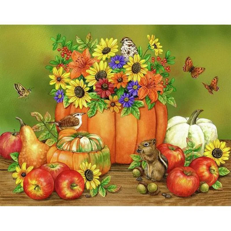 Full Diamond Embroidery 5D Diamond Painting Flowers Pumpkins Cross Stitch Kits Mosaic Paint By Number Rhinestone Halloween Decor
Full Diamond Embroidery 5D Diamond Painting Flowers Pumpkins Cross Stitch Kits Mosaic Paint By Number Rhinestone Halloween Decor
