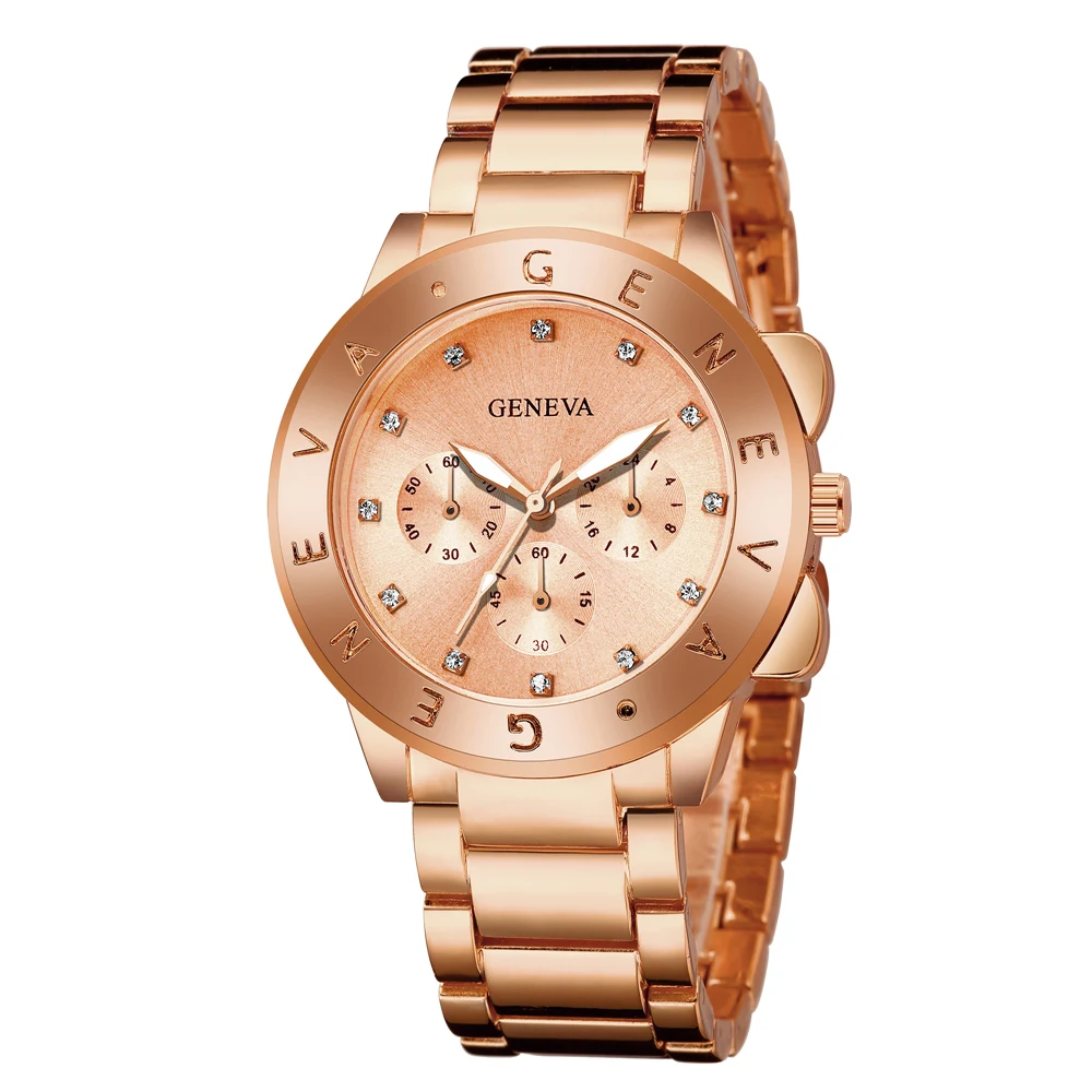 New GENEVA Women Watch Stainless Steel Rhinestone Quartz Watch Ladies Top Brand Luxury Female Wrist Watch
New GENEVA Women Watch Stainless Steel Rhinestone Quartz Watch Ladies Top Brand Luxury Female Wrist Watch