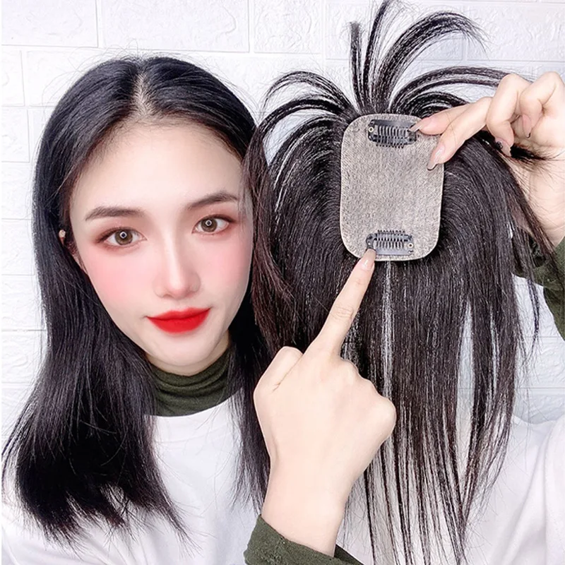 High Quality Silk Base Closure breathable 2Clips In 100% real virgin brazilian human hair topper for women
High Quality Silk Base Closure breathable 2Clips In 100% real virgin brazilian human hair topper for women
