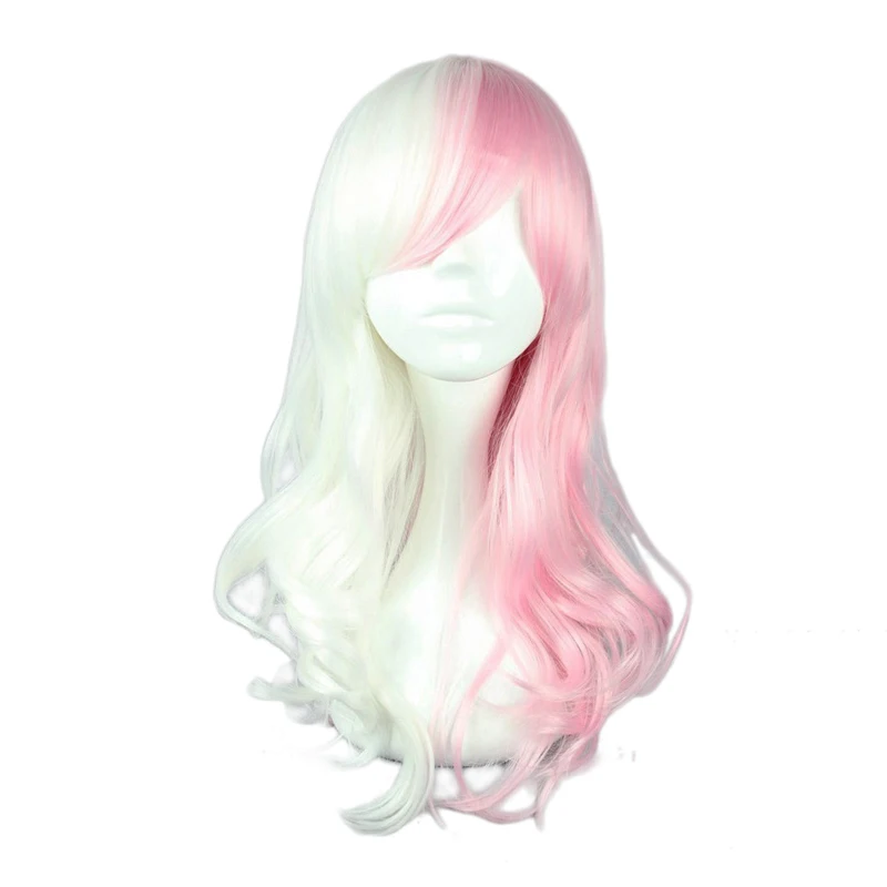 Monomi wig Female Pink and white Long small wave chemical fiber wig for cosplay party Danganronpa
Monomi wig Female Pink and white Long small wave chemical fiber wig for cosplay party Danganronpa