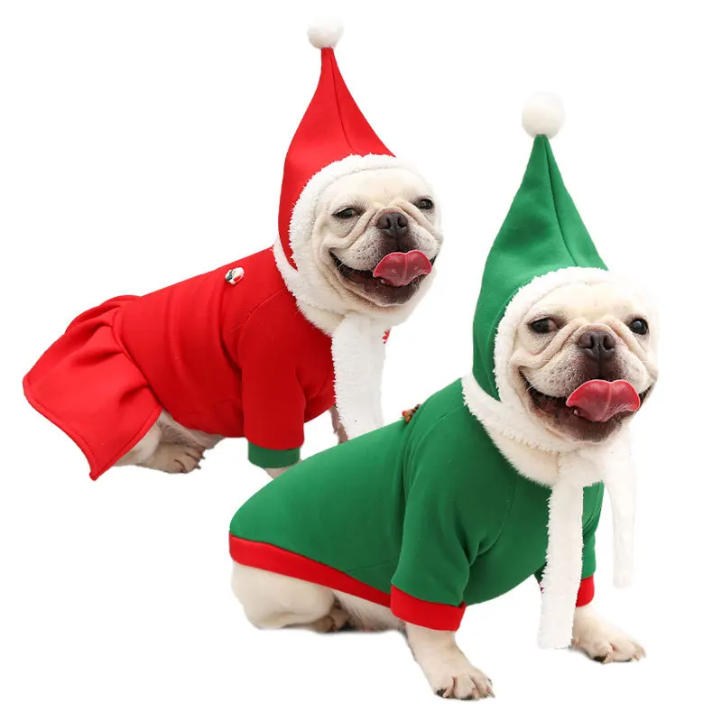 Pet Costume Christmas Dog Clothes With Hat Winter Warm Dress Up Clothing for Small Dog Wholesale, 2 colors
Pet Costume Christmas Dog Clothes With Hat Winter Warm Dress Up Clothing for Small Dog Wholesale, 2 colors