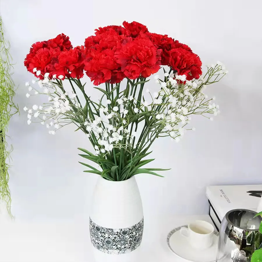 Faux Silk Flower 50cm Artificial Single Carnation Flower for Thanksgiving's Day Gift, Colorful
Faux Silk Flower 50cm Artificial Single Carnation Flower for Thanksgiving's Day Gift, Colorful