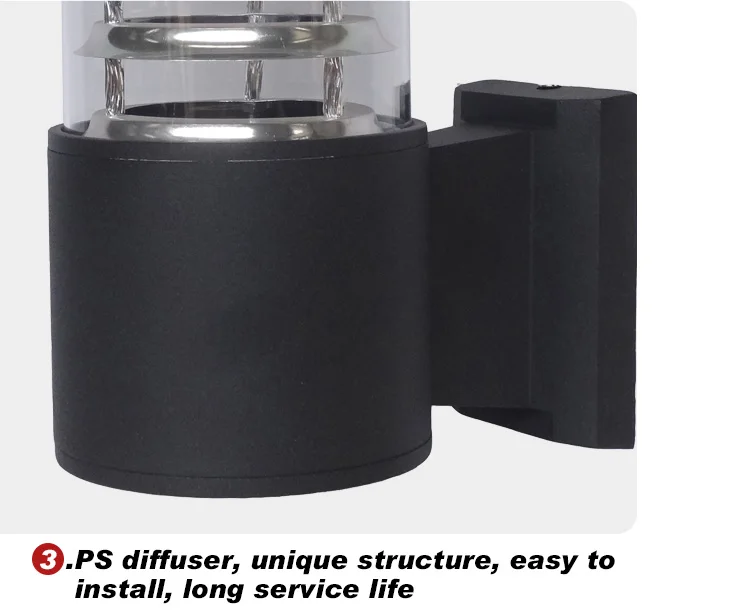 E27 Aluminum Modern Surface Mount Outdoor Landscape Garden Wall Lamp