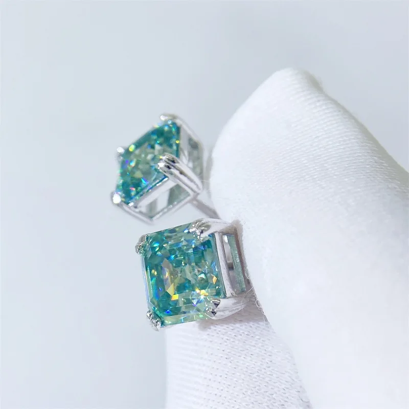 Top Quality VVS Diamond Asscher Moissanite Silver Earrings Luxury 925 Fashion Blue Green Moissanite Diamond Stud Earrings
Top Quality VVS Diamond Asscher Moissanite Silver Earrings Luxury 925 Fashion Blue Green Moissanite Diamond Stud Earrings
