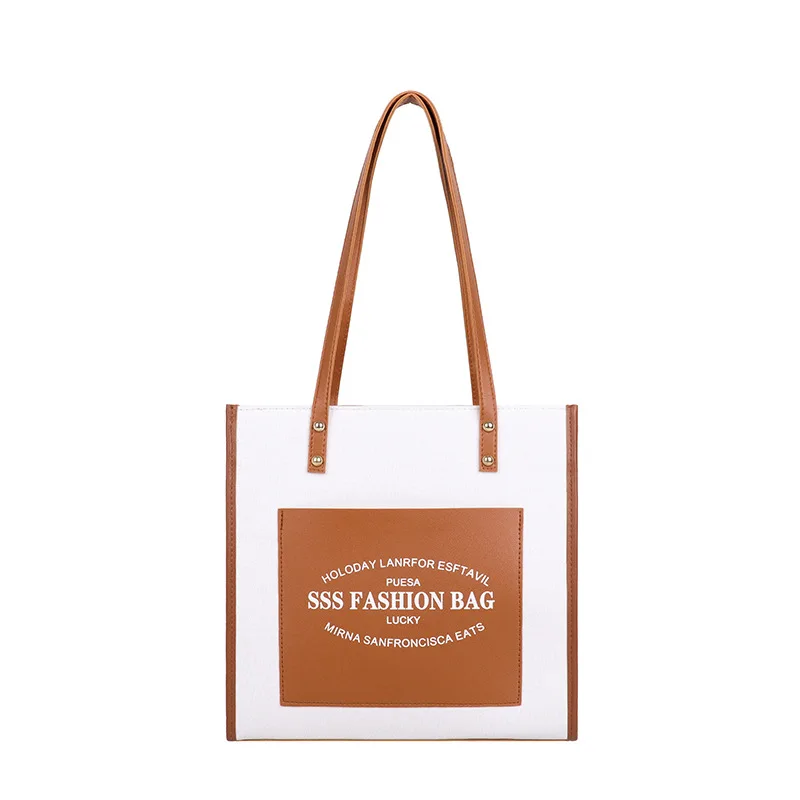 Large Capacity Fashion Canvas Shoulder Bag Custom Plain Leather Tote Bag Concise Elegant Style Handbag For Ladies, Khaki,black,brown,pink
Large Capacity Fashion Canvas Shoulder Bag Custom Plain Leather Tote Bag Concise Elegant Style Handbag For Ladies, Khaki,black,brown,pink