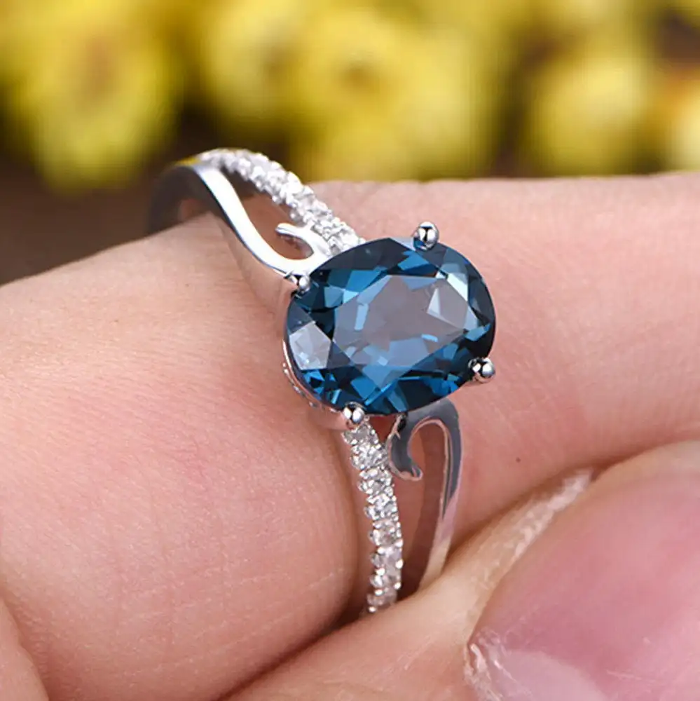 Wholesale Price Fashion Designs 830 CZ Ring Platinum Plated Blue oval zircon ring for women
Wholesale Price Fashion Designs 830 CZ Ring Platinum Plated Blue oval zircon ring for women