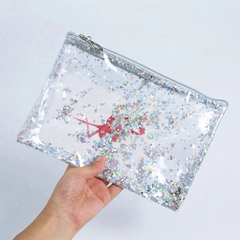 Promotional gift waterproof holographic makeup pouch bag travel clear PVC cosmetic make up bag transparent, Customized color
Promotional gift waterproof holographic makeup pouch bag travel clear PVC cosmetic make up bag transparent, Customized color