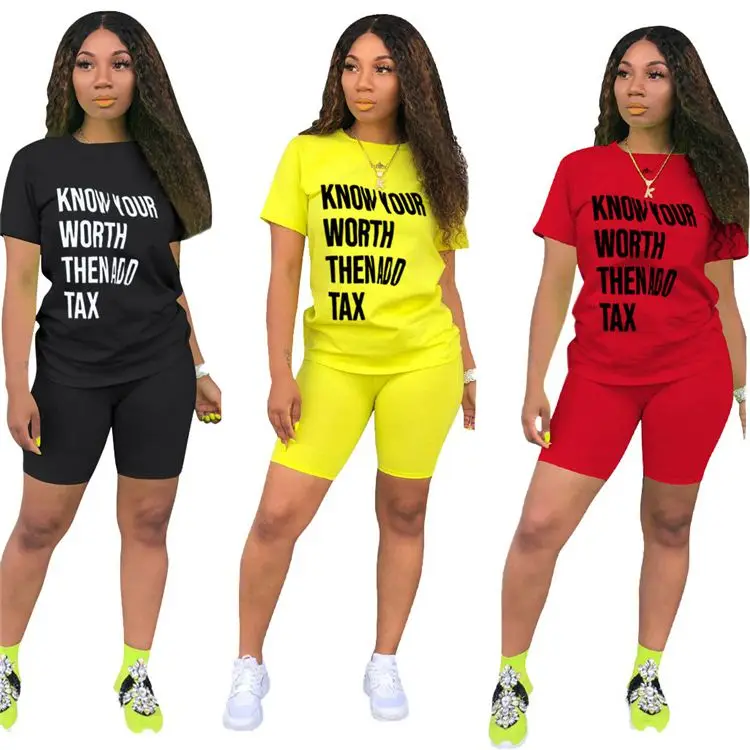 04045NB Design fashion 2020 Summer casual letter print sweat suit 2 Pcs Track Suit Outfits Two Piece short Set Women Clothing
04045NB Design fashion 2020 Summer casual letter print sweat suit 2 Pcs Track Suit Outfits Two Piece short Set Women Clothing