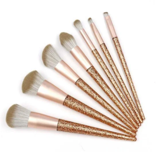 HZM 7PCS New Hot selling Bs mall Golden own brand makeup brush luxury Gold Bling custom logo high Glitter makeup brush set
HZM 7PCS New Hot selling Bs mall Golden own brand makeup brush luxury Gold Bling custom logo high Glitter makeup brush set