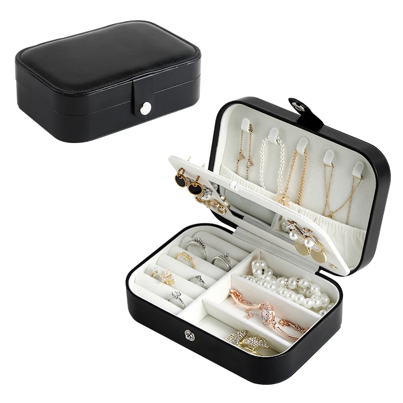 Wholesale Luxury Black Leather Travel Jewellery Box With Mirror Custom Logo Earring Ring Necklace Jewelry Organizer Wedding Case
Wholesale Luxury Black Leather Travel Jewellery Box With Mirror Custom Logo Earring Ring Necklace Jewelry Organizer Wedding Case