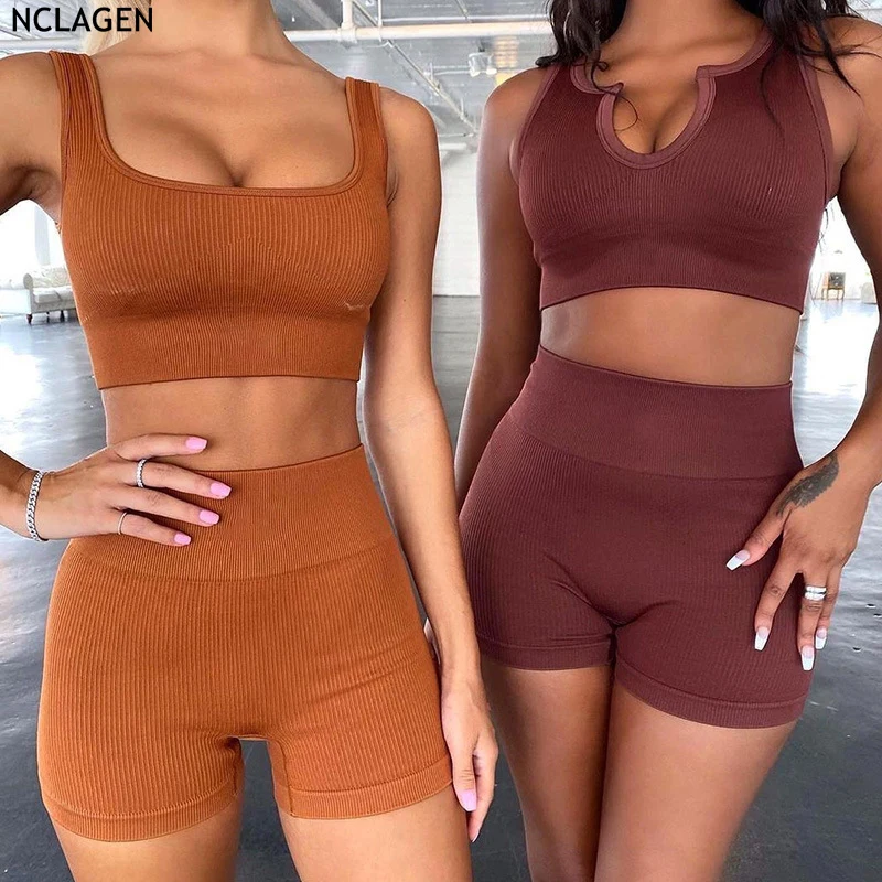 Women 2 Two Piece Set Stripe Seamless Sexy Gym Workout Clothes Sports Bra + Shorts Yoga Set Tracksuit Fitness Outfits
Women 2 Two Piece Set Stripe Seamless Sexy Gym Workout Clothes Sports Bra + Shorts Yoga Set Tracksuit Fitness Outfits
