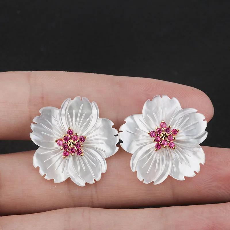 Sailing Jewelry Fashion White Shell Earrings Flower Earrings Star Zircon Earrings
Sailing Jewelry Fashion White Shell Earrings Flower Earrings Star Zircon Earrings