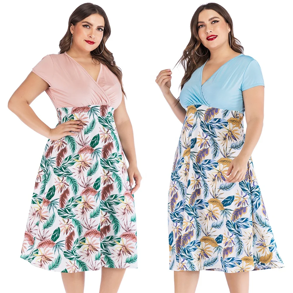 Short sleeve V-neck Chiffon floral printed holiday beach bohemia plus size female clothing Casual Dresses, Pink/blue
Short sleeve V-neck Chiffon floral printed holiday beach bohemia plus size female clothing Casual Dresses, Pink/blue