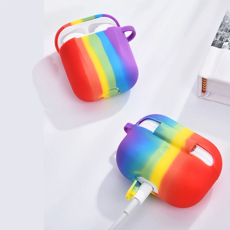 2021 New Soft Silicone Rainbow Earphone Cover For Airpods 1 2 Pro Case Protective Shell
2021 New Soft Silicone Rainbow Earphone Cover For Airpods 1 2 Pro Case Protective Shell